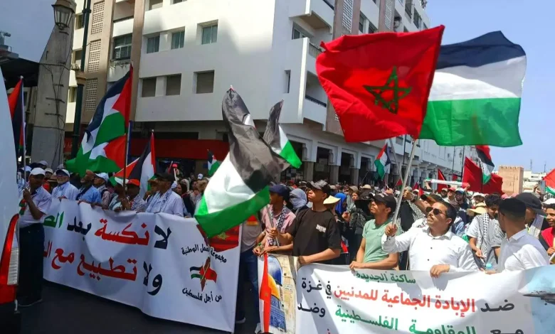 الآلاف يحتشدون في الرباط رفضاً للإبادة في غزة وتنديداً بالعدوان الإسرائيلي